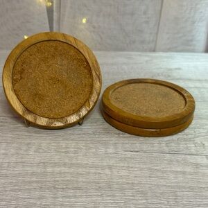 Elegant Brown Wooden Coasters